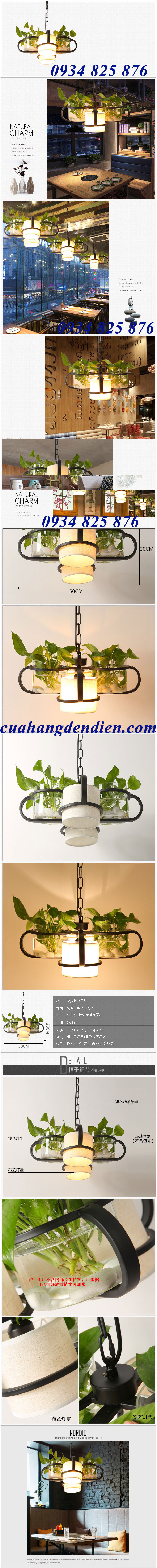 Đèn Thả Trang Trí Sắt -TL119